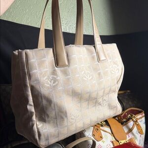 Chic Beige Designer Tote Bag